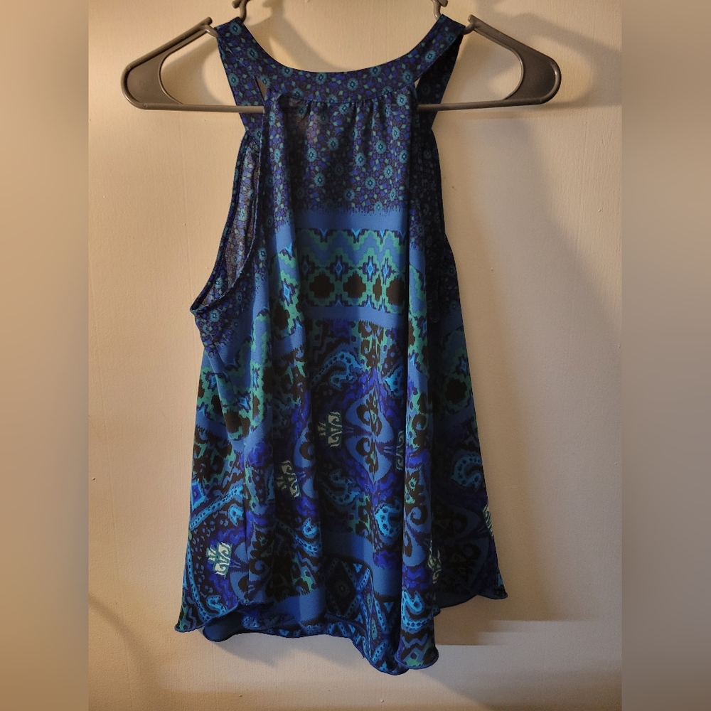 Express Multicolor Patterned Halter Top - Picture 3 of 4